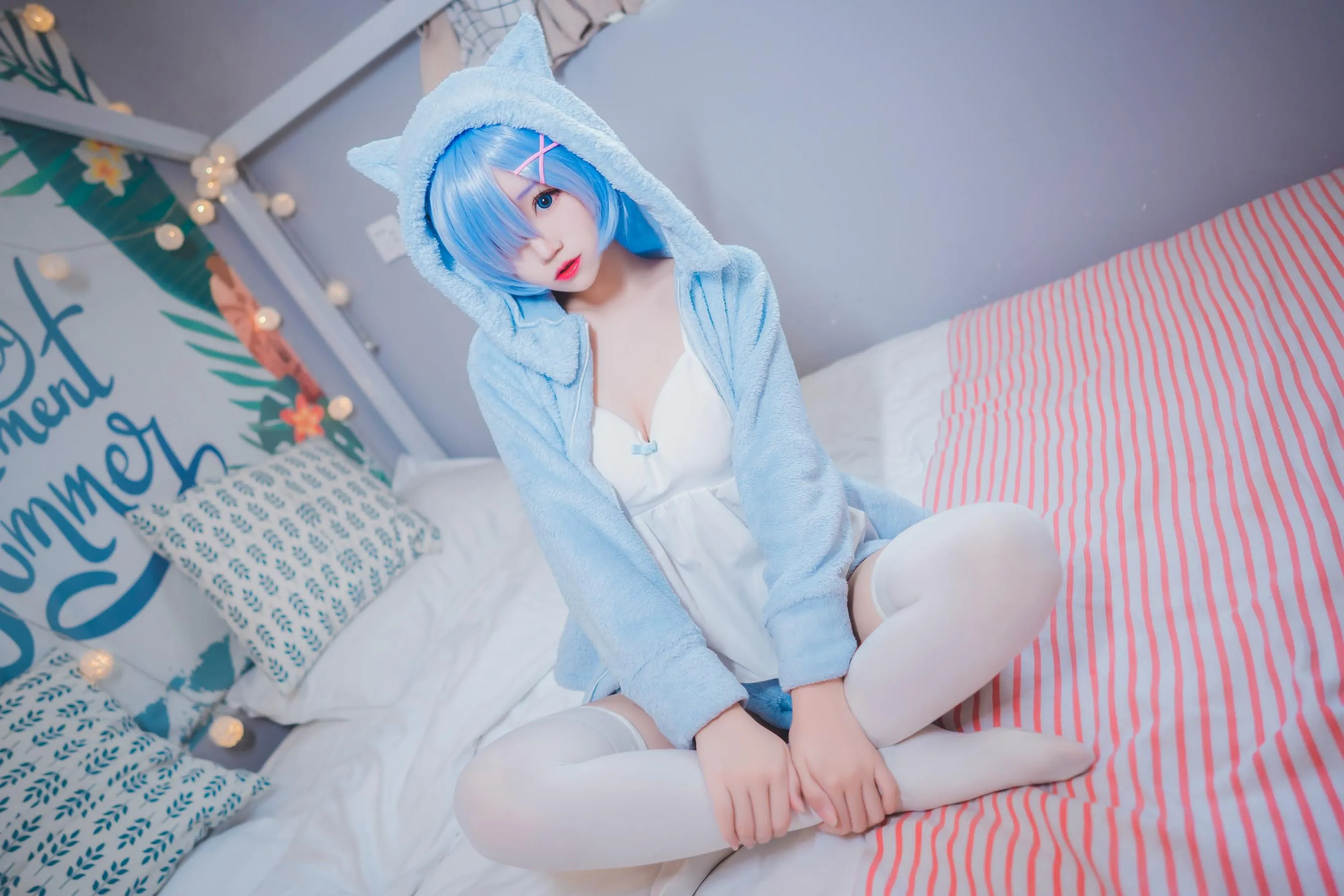 猫君君_MaoJun – NO.23 雷姆猫耳睡衣 [29P]插图6